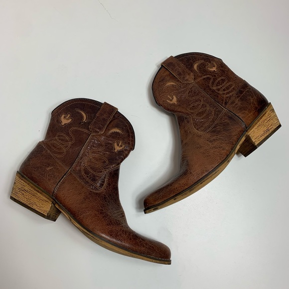 dingo Shoes - Dingo Western Leather Cactus & Moon Brown Boots
